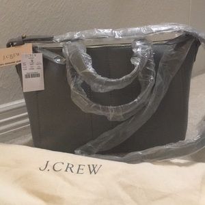 J Crew Factory Grey satchel bag w/ shoulder strap